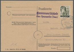 Saarland (1947/56) - Besonderheiten: "Lummerschied über Heusweiler (Saar)", Klarer Abschlag Des Land - Otros & Sin Clasificación