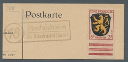 Saarland (1947/56) - Besonderheiten: "18 Medelsheim über Blieskastel (Saar)", Klarer Abschlag Des La - Other & Unclassified