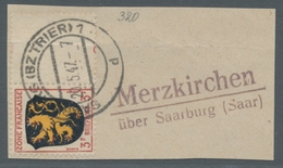 Saarland (1947/56) - Besonderheiten: "18 Mezkirchen über Saarburg (Saar)", Klarer Abschlag Des Landp - Other & Unclassified