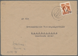 Saarland (1947/56) - Besonderheiten: (SAARLOUIS) A 23.12.47, Klar Auf Mit EF Saar II Frank. Bedarfsb - Other & Unclassified