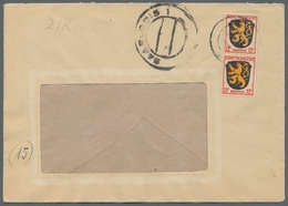 Saarland (1947/56) - Besonderheiten: "Saarlouis 1" (Not-Gummistempel In Schwarz), Sauber Auf Frank. - Other & Unclassified