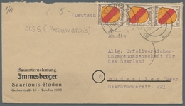 Saarland (1947/56) - Besonderheiten: 18 SAARLOUIS 5 A 09.10.46, Klar Auf Portorichtig Mit MeF Frz. Z - Other & Unclassified