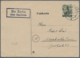 Saarland (1947/56) - Besonderheiten: "Ste Barbe über Saarlouis", Klarer Abschlag Des Landpoststempel - Other & Unclassified