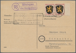 Saarland (1947/56) - Besonderheiten: "18 Silvingen über Merzig (Saar)", Klarer Abschlag Des Landpost - Otros & Sin Clasificación