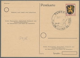 Saarland (1947/56) - Besonderheiten: TAWERN über SAARBURG (Bz. TRIER) 23.11.46, Klarer Abschlag Auf - Sonstige & Ohne Zuordnung