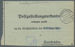 Saarland (1947/56) - Besonderheiten: TÜRKISMÜHLE * * A -9.9.46, Klarer Abschlag Auf Postzustellungsu - Otros & Sin Clasificación