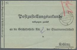Saarland (1947/56) - Besonderheiten: 22 TÜRKISMÜHLE A 22.7.47, Klarer Abschlag Auf Postzustellungsur - Otros & Sin Clasificación