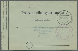 Saarland (1947/56) - Besonderheiten: "Vaudrevange über Saarlouis" Neben Stummem 12.4.48 A, Klare Abs - Sonstige & Ohne Zuordnung