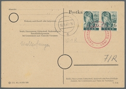 Saarland (1947/56) - Besonderheiten: "Vaudrevange 1 über Saarlouis" Neben Stummem 10.5.47 A, Saubere - Sonstige & Ohne Zuordnung