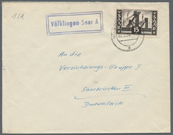 Saarland (1947/56) - Besonderheiten: "Völklingen-Saar A", Klarer Abschlag Auf Frank. Bedarfsbrief In - Otros & Sin Clasificación