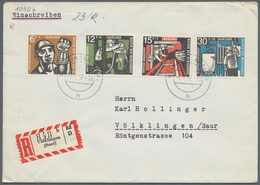 Saarland (1947/56) - Besonderheiten: VÖLKLINGEN (SAAR) H -8.10.57, Klar Auf Frank. R-Brief In Sehr G - Otros & Sin Clasificación