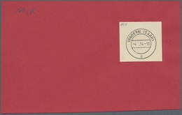 Saarland (1947/56) - Besonderheiten: WADERN (SAAR) C -4.1.54, Sauberer Abschlag Auf Briefstück In Gu - Sonstige & Ohne Zuordnung