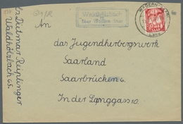 Saarland (1947/56) - Besonderheiten: "Waldhözbach über Wadern-Saar", Sauberer Abschlag Des Landposts - Otros & Sin Clasificación