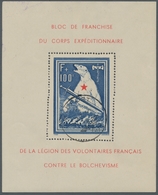 Dt. Besetzung II WK - Frankreich - Privatausgaben: Legionärsmarken: 1941, "Eisbär-Block", Sauber Mit - Occupazione 1938 – 45