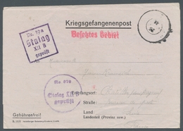 Kriegsgefangenen-Lagerpost: 1940-43, Sieben Belege Aus Deutschen Lagern Meist Nach Frankreich Bzw. E - Altri & Non Classificati