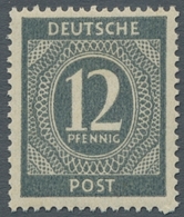 Alliierte Besetzung - Gemeinschaftsausgaben: 1946, "12 Pfg. Dunkelgrüngrau", Postfrischer Wert In Ta - Other & Unclassified