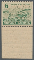 Sowjetische Zone - Provinz Sachsen: 1945, "6 Pfg. Bodenreform Auf "x"-Papier Mit Waag. Zähnung L 11 - Other & Unclassified