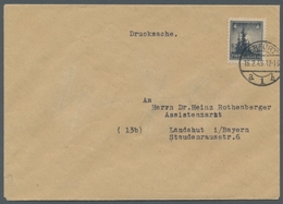 Sowjetische Zone - Thüringen: 1945, 4 Pf. Schwarzgrau, Als Portogerechte EF. Auf Drucksache V. Erfur - Other & Unclassified