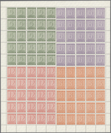 Sowjetische Zone - West-Sachsen: 1945, Freimarken Ziffern, Beide Großbogen, Postfrisch, Unsigniert ( - Altri & Non Classificati