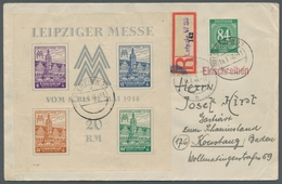 Sowjetische Zone - West-Sachsen: 1946, "Leipziger Messe-Block Mit Wasserzeichen X" Mit 84 Pfg. Kontr - Other & Unclassified