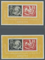 DDR: 1950, "DEBRIA"-Block, Zehn Postfrische Blocks In Ausgabetypischer Erhaltung, Mi. 1600,--. - Covers & Documents