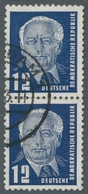 DDR: 1952, "12 Pfg. Pieck II Mit Wasserzeichen Y I", Sauber Gestempeltes Senkrechtes Paar In Tadello - Briefe U. Dokumente