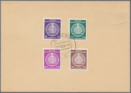 DDR - Dienstmarken A (Verwaltungspost B): 1954, Zirkel-Ausgabe 15 Pf., 25 Pf., 50 Pf. Und 70 Pf. Auf - Other & Unclassified