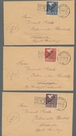 Berlin: 1948, Schwarzaufdruck 20 Werte Kpl. Entwertet Mit Luftbrücken-Maschinenstempel "Berlin SW 11 - Unused Stamps