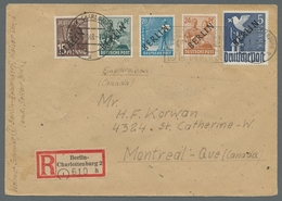 Berlin: 1948, Schwarzaufdruck 2 Und 5 Mark Je In Sehr Guter Erhaltung Jeweils Als Mischfrankatur Auf - Unused Stamps
