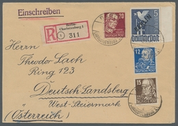 Berlin: 1948, Schwarzaufdruck 5 Mark Vom Rechten Rand Mit Rechts Unten Einem Leicht Kurzem Zahn Entw - Neufs