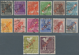Berlin: 1949, 2 Pf Bis 2 Mark Rotaufdruck Sauber Gestempelt, Alle Tiefgeprüft BPP, Mi 900.- - Unused Stamps