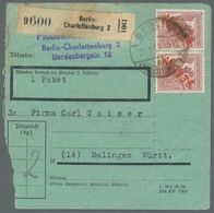 Berlin: 1949, 60 Pf. Rotaufdruck, Waagerechtes Paar Als Seltene Mef. Auf Paketkarte Von Berlin 24.1. - Nuovi