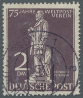 Berlin: 1949, "Stephan" 2 DM Mit Plattenfehler Weißer Fleck Oben Am Daumen Der Rechten Hand Entwerte - Unused Stamps