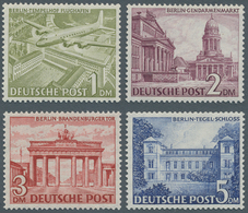 Berlin: 1949, 1 - 5 Mark Bauten In Postfrischer Erhaltung, Tadellos Bestgeprüft BPP, Mi 570.- - Unused Stamps
