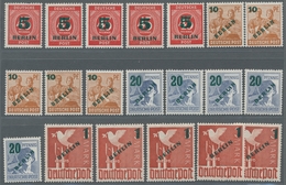 Berlin: 1949, Grünaufdruck, Fünf Einwandfreie Postfrische Sätze, Mi. 1250,00 - Unused Stamps