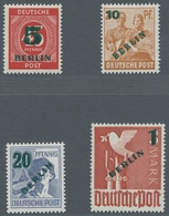 Berlin: 1949, "Grünaufdruck", Postfrischer Satz In Tadelloser Erhaltung, Gepr. A. Schlegel BPP, Mi. - Nuovi