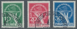 Berlin: 1949, "Währungsgeschädigte", Sauber Gestempelter Satz In Tadelloser Erhaltung, Gepr. Schlege - Unused Stamps