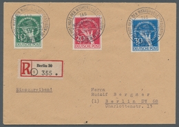 Berlin: 1949, "Währungsgeschädigten"-Satz 3 Werte Kpl. In Tadelloser Erhaltung Entwertet Mit Entspre - Unused Stamps