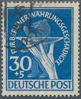 Berlin: 1949, 30 Pf Währungsgeschädigte Mit PLATTENFEHLER " Opferschale Mit Zusätzlichen Strich", Ge - Ungebraucht