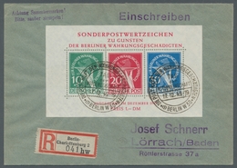 Berlin: 1949, "Währungsgeschädigten"-Block In Tadelloser Erhaltung Entwertet Am Ersttag Mit Entsprec - Nuevos