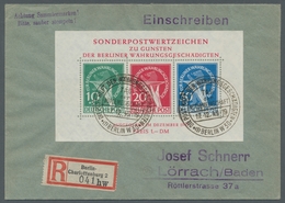 Berlin: 1949, "Währungsgeschädigten"-Block In Tadelloser Erhaltung Entwertet Am Ersttag Mit Entsprec - Nuovi