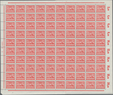 Berlin: 1953, "Bauten II", Postfrischer Bogensatz Zu 100 Werten (= 50 Paare), Mittig Gefaltet Und Le - Unused Stamps