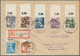 Französische Zone - Baden: 1947/48, "1. Und 2. Ausgabe", Vier R-Briefe Mit MiF Mit Hauptsächlich Obe - Otros & Sin Clasificación