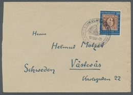 Bundesrepublik Deutschland: 1949, 100 Jahre Dt. Briefmarken, 30 Pf. Als Portogerechte EF Auf Brief S - Briefe U. Dokumente