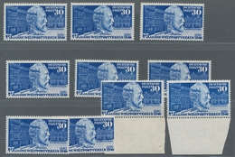 Bundesrepublik Deutschland: 1949, 75 Jahre Weltpostverein, Zehnmal Einwandfrei Postfrisch (davon Zwe - Briefe U. Dokumente