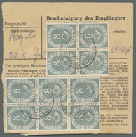 Bundesrepublik Deutschland: 1951, Posthorn 8 Pf Grau, 10 Werte Als 4er-bzw. 6er Block, Sauber Gestem - Covers & Documents