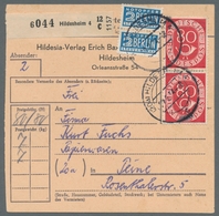 Bundesrepublik Deutschland: 1951, Posthorn, 80 Pf. Senkrechtes Paar, Gut Gezähnt Auf Portogerechter - Cartas & Documentos