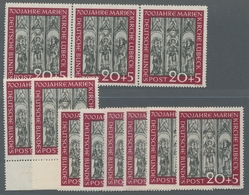Bundesrepublik Deutschland: 1951, Marienkirche, 11 Postfrische Sätze, Sehr Schöne Erhaltung, Mit Dre - Cartas & Documentos