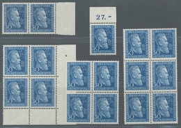 Bundesrepublik Deutschland: 1951, Röntgen, 17 Mal Postfrisch (mit 6er Block, Viererblock, Paar Und O - Storia Postale