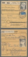 Bundesrepublik Deutschland: 1953, Deutsche Kriegsgefangene 10 Pfg., Zweimal Als Mehrfachfrankatur Au - Brieven En Documenten